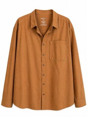 Men’s Swiss Tech Button Up Shirt 3XL Copper Penny Lightweight Stretch Outdoor